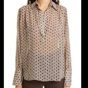 Nili Lotan Colleen top mini chain print- Size medium